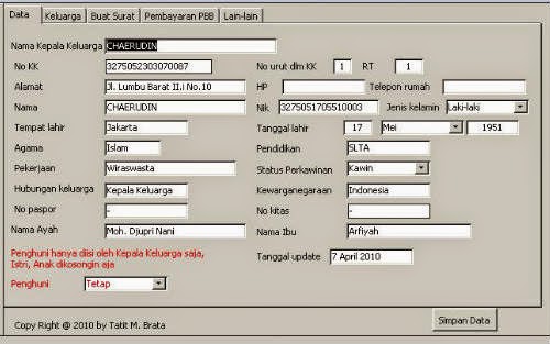 Detail Contoh Data Penduduk Rt Excel Nomer 22