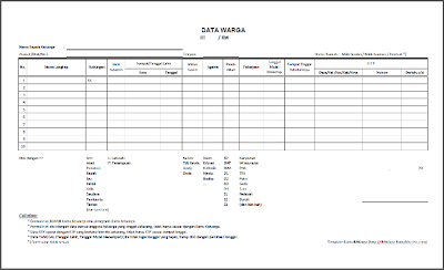 Detail Contoh Data Penduduk Rt Excel Nomer 26
