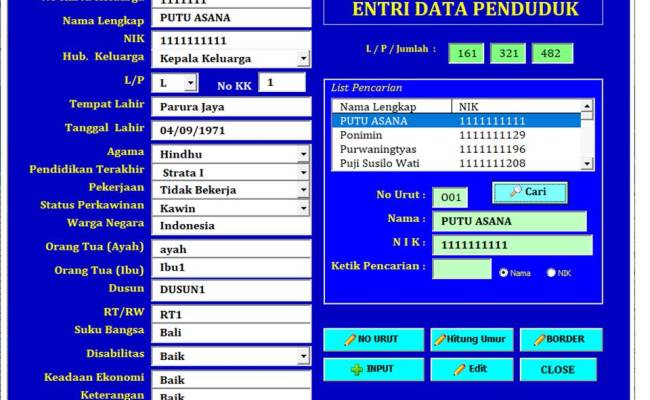 Detail Contoh Data Penduduk Rt Excel Nomer 31