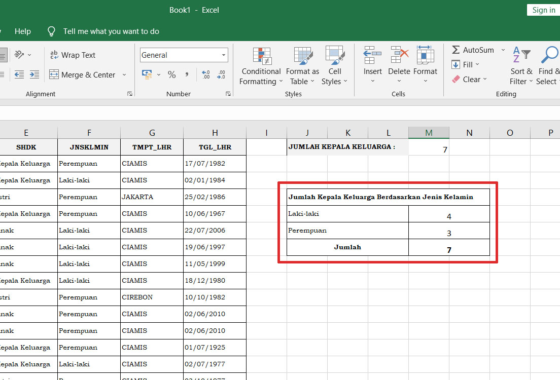Detail Contoh Data Penduduk Rt Excel Nomer 42