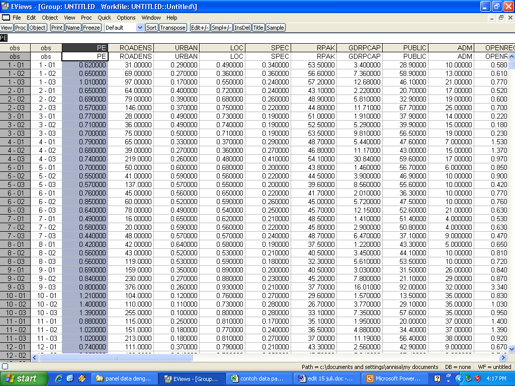 Detail Contoh Data Time Series Excel Nomer 20