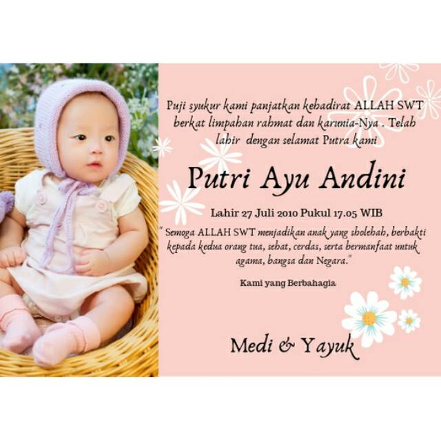 Detail Contoh Desain Kartu Ucapan Kelahiran Bayi Nomer 21