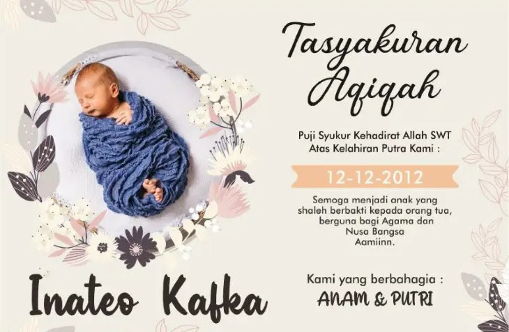 Detail Contoh Desain Kartu Ucapan Kelahiran Bayi Nomer 5