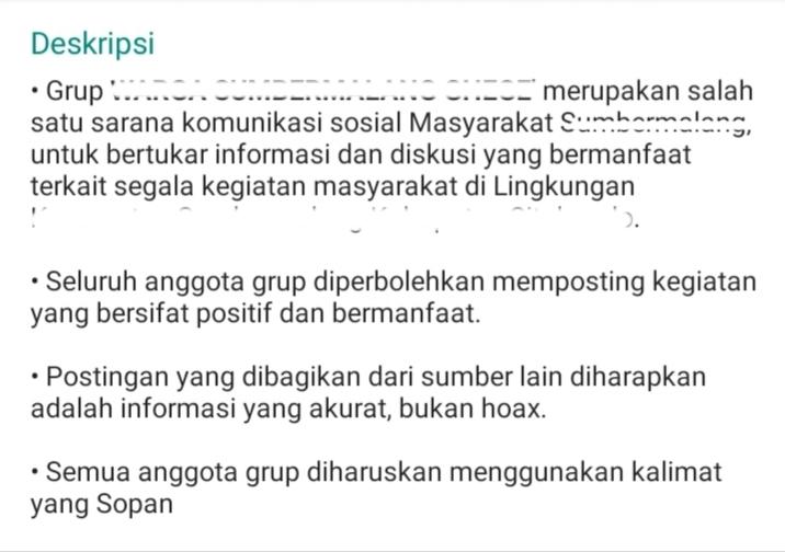 Detail Contoh Deskripsi Grup Wa Nomer 13