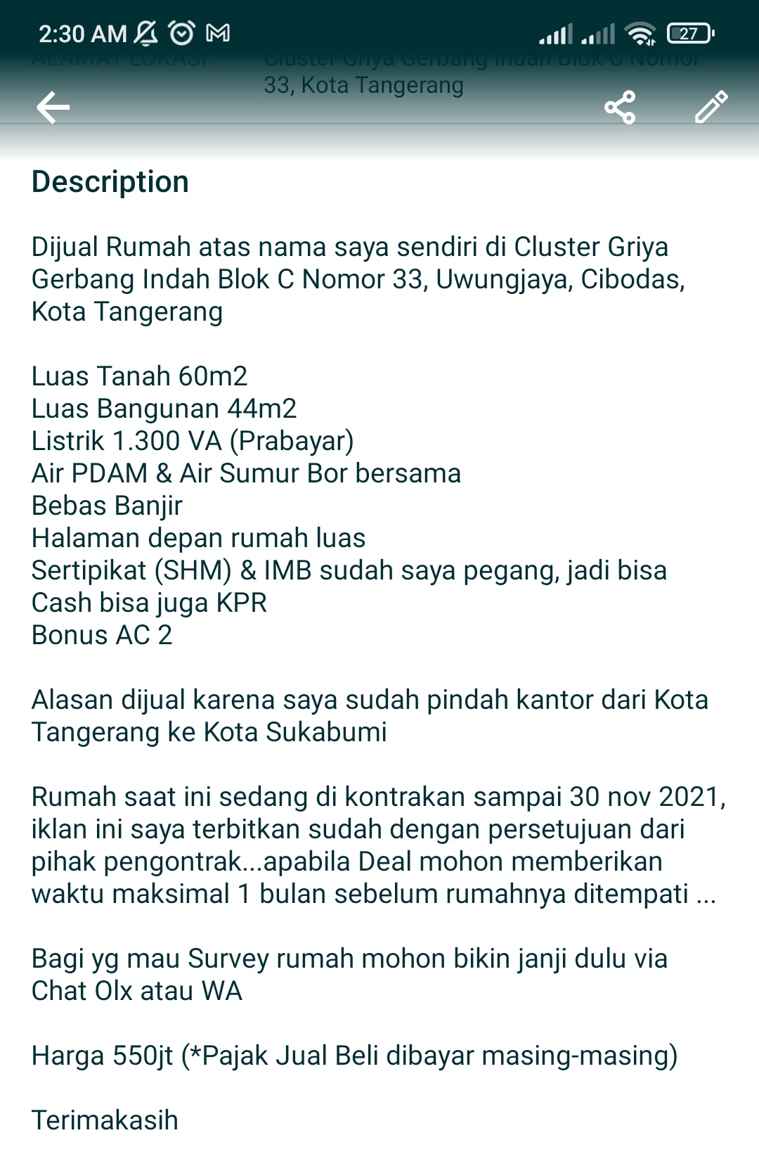 Detail Contoh Deskripsi Iklan Rumah Nomer 2