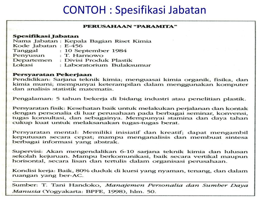 Detail Contoh Deskripsi Jabatan Nomer 23