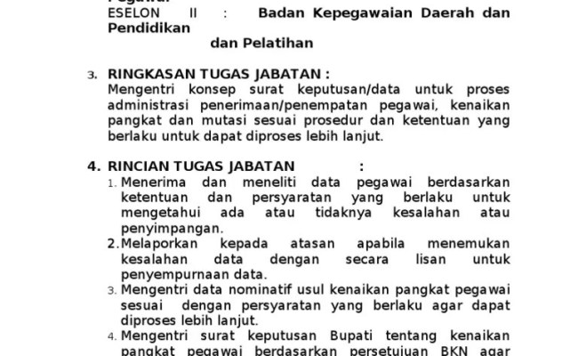 Detail Contoh Deskripsi Jabatan Nomer 26