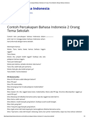 Detail Contoh Dialog Bahasa Indonesia Nomer 8
