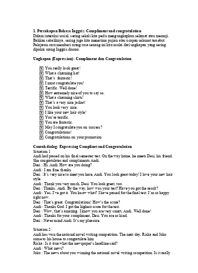 Detail Contoh Dialog Bahasa Inggris Tentang Congratulation Nomer 8