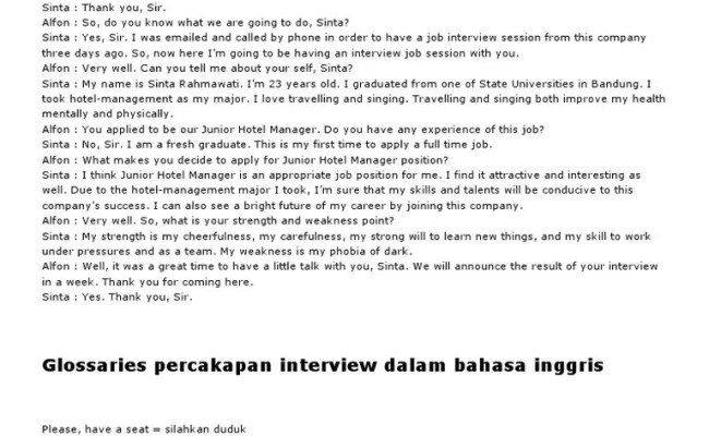 Detail Contoh Dialog Wawancara Nomer 14