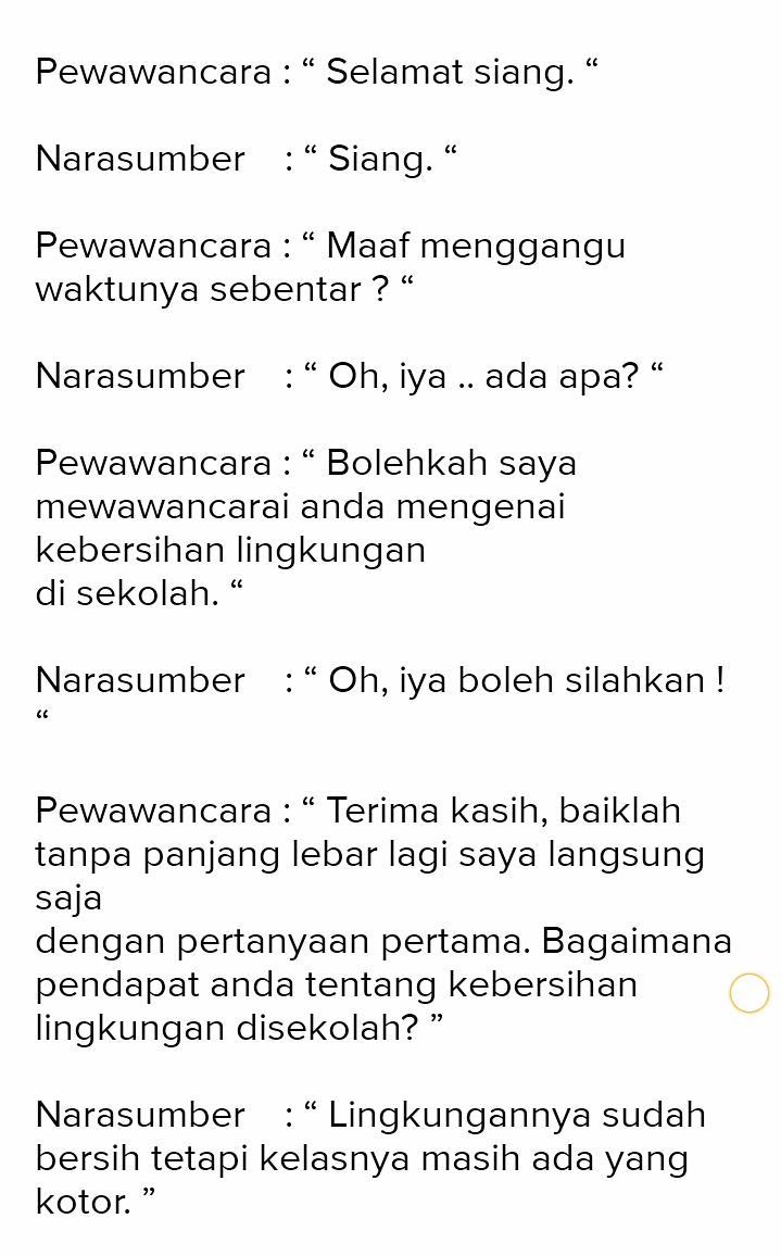 Detail Contoh Dialog Wawancara Nomer 5