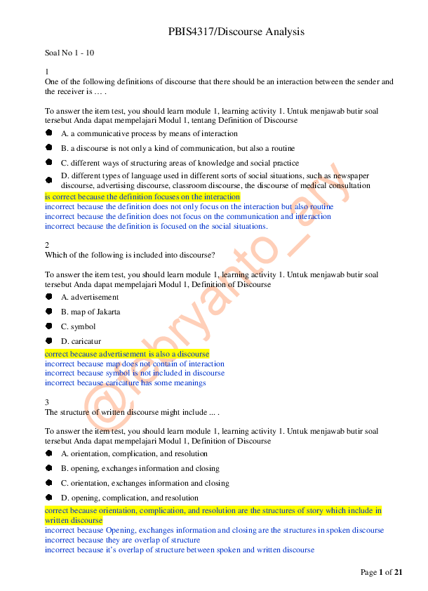 Detail Contoh Discourse Analysis Nomer 18