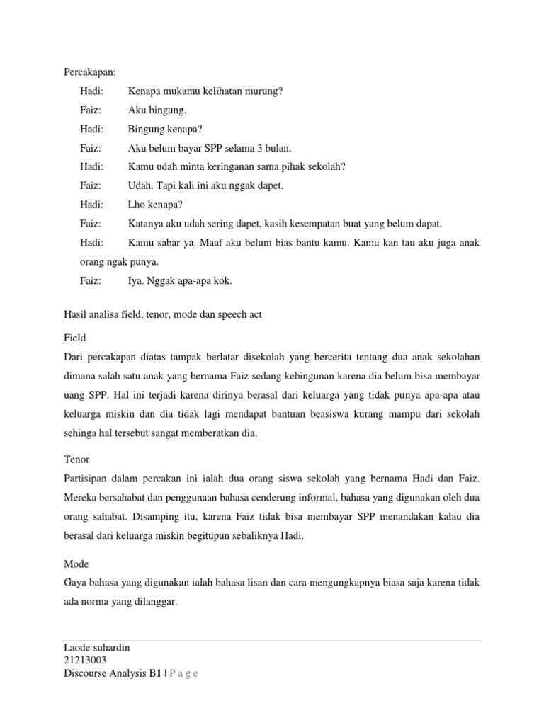 Detail Contoh Discourse Analysis Nomer 32