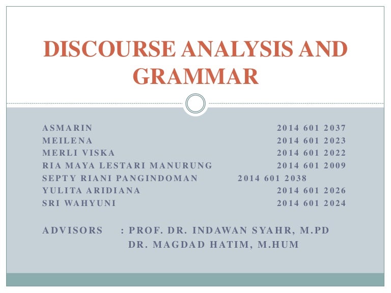 Detail Contoh Discourse Analysis Nomer 33