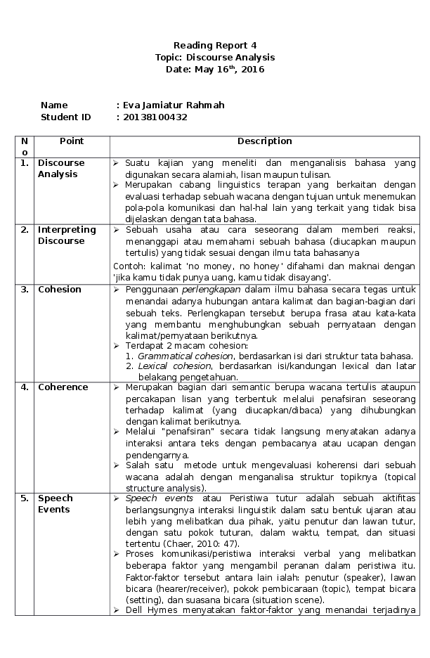 Detail Contoh Discourse Analysis Nomer 5