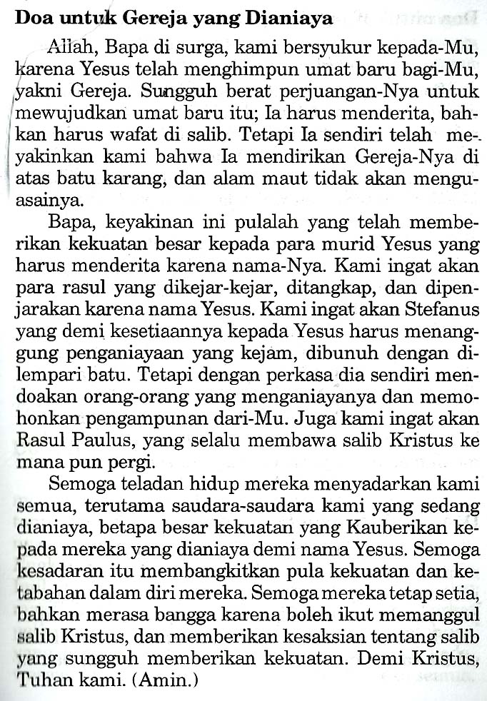 Contoh Doa Untuk Gereja - KibrisPDR