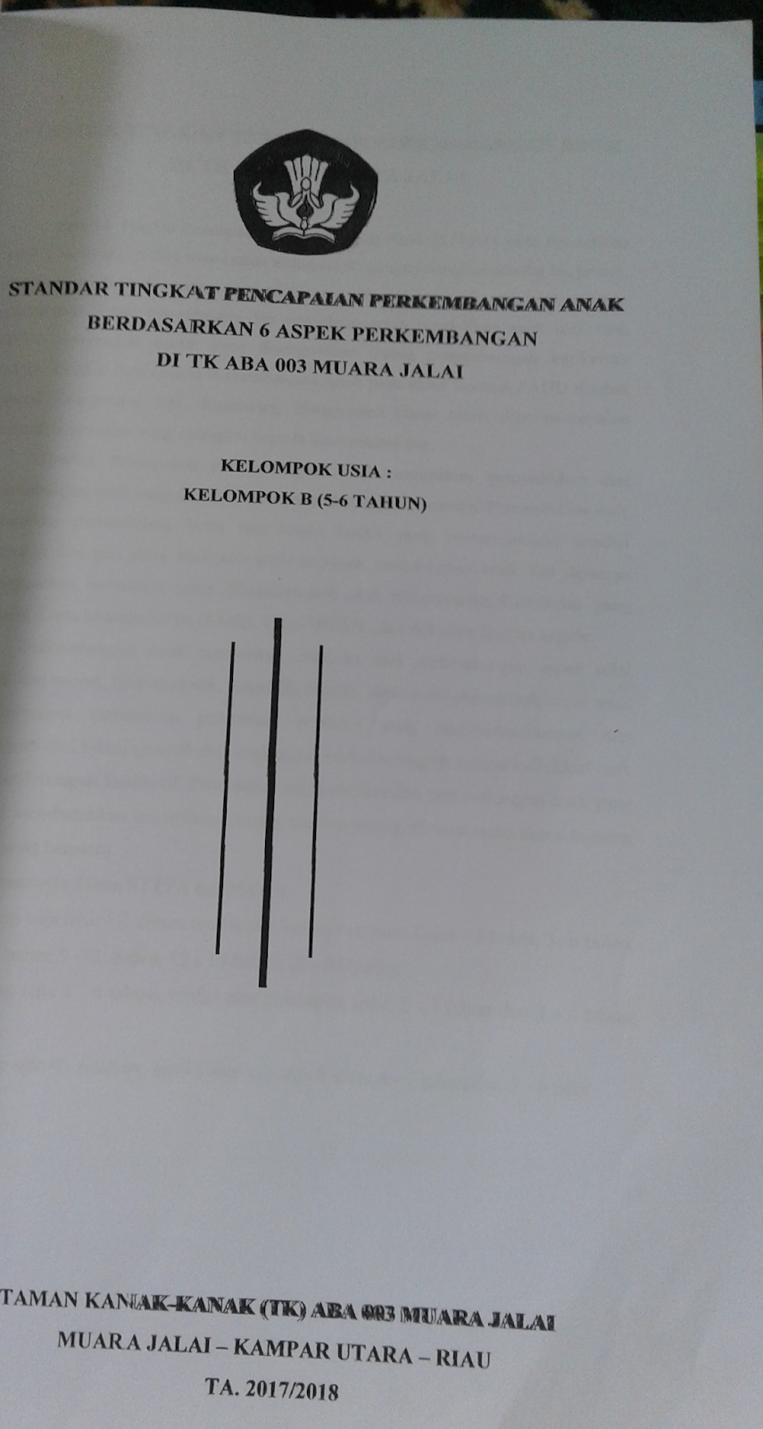 Detail Contoh Dokumen Pencapaian Perkembangan Anak Paud Berdasarkan 6 Aspek Nomer 3