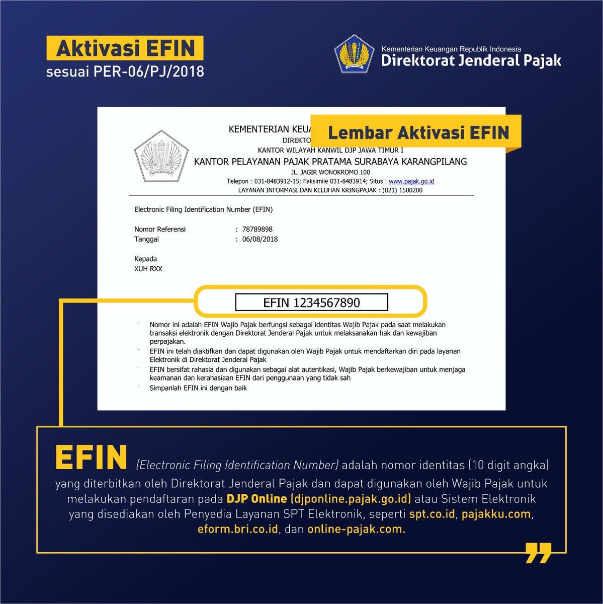 Detail Contoh Efin Pajak Online Nomer 21