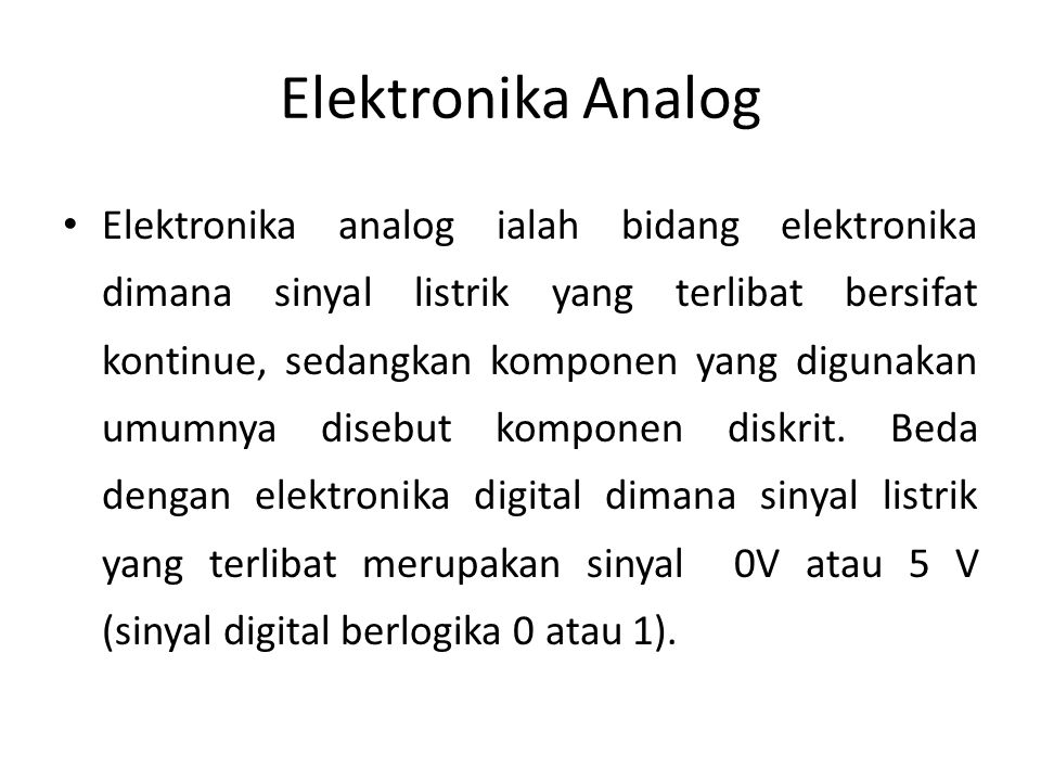 Detail Contoh Elektronika Analog Nomer 7