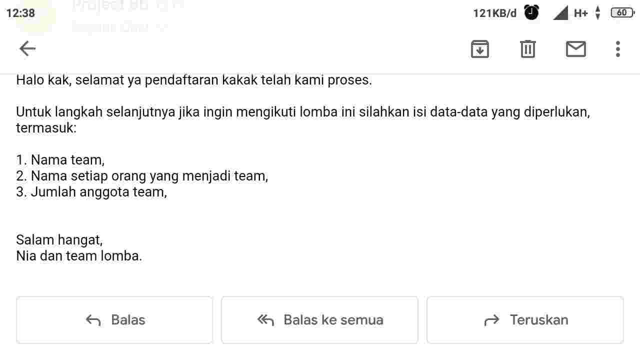 Detail Contoh Email Formal Bahasa Indonesia Nomer 4