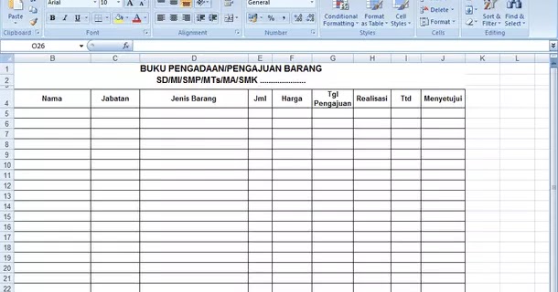 Detail Contoh Excel Inventaris Kantor Nomer 11