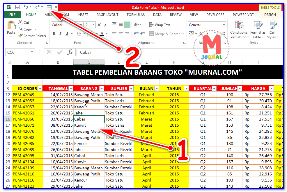 Detail Contoh Excel Penjualan Nomer 35