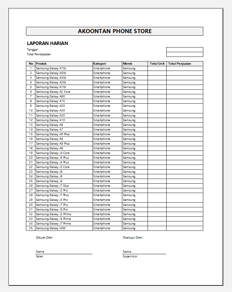 Detail Contoh Excel Penjualan Nomer 37