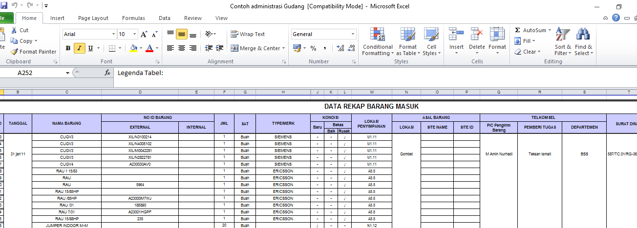 Detail Contoh File Excel Nomer 12