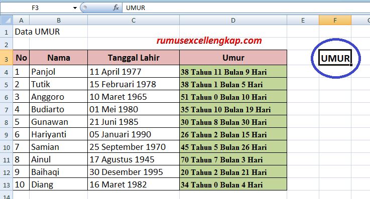 Detail Contoh File Excel Nomer 20