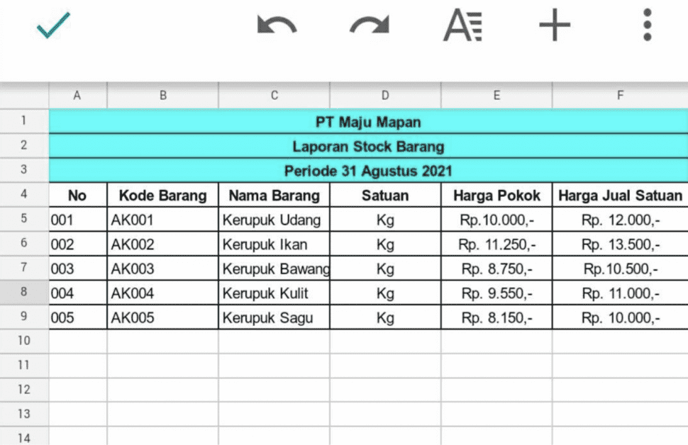 Detail Contoh File Excel Nomer 47