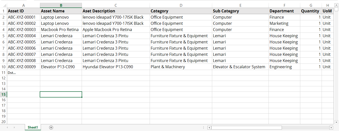 Detail Contoh Fixed Asset Nomer 3