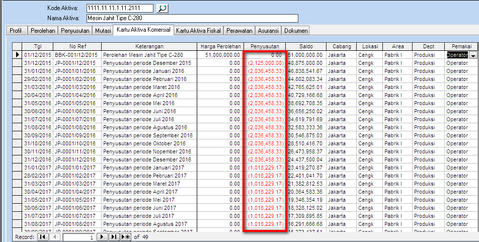 Detail Contoh Fixed Asset Nomer 5