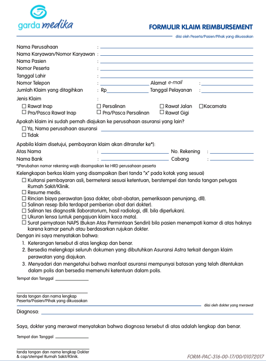 Detail Contoh Form Reimbursement Perusahaan Nomer 13