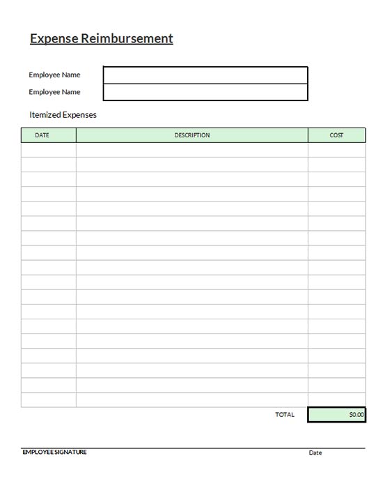 Detail Contoh Form Reimbursement Perusahaan Nomer 8