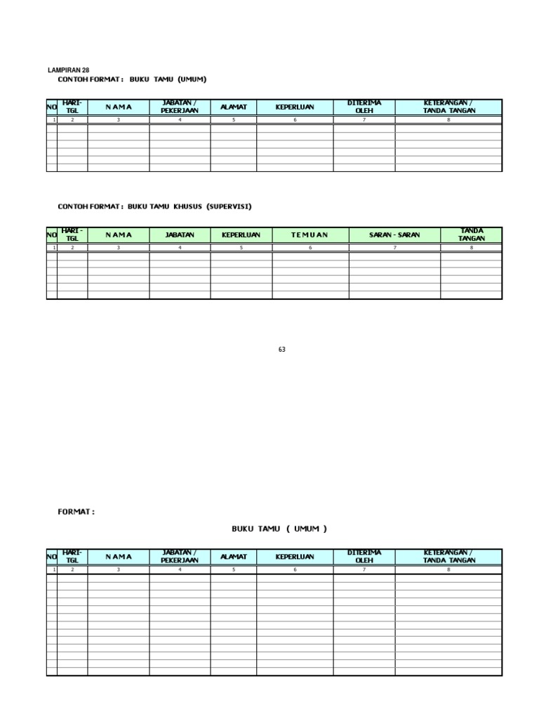 Detail Contoh Format Buku Nomer 10