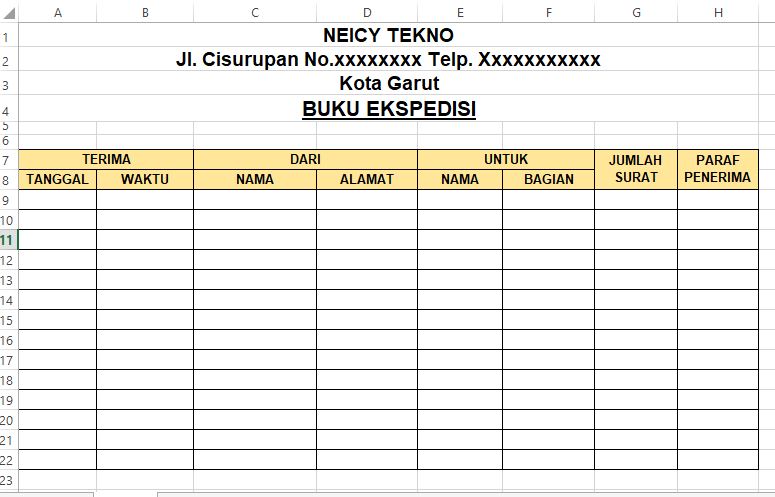 Detail Contoh Format Buku Nomer 13