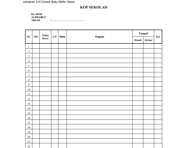 Detail Contoh Format Buku Nomer 22
