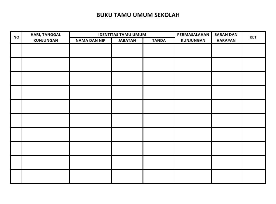Detail Contoh Format Buku Nomer 49