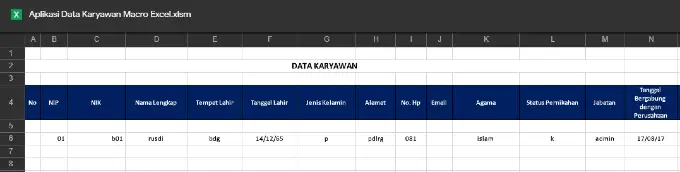 Detail Contoh Format Data Karyawan Excel Nomer 41