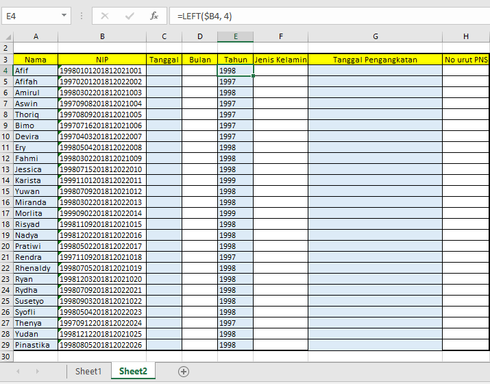 Detail Contoh Format Data Karyawan Excel Nomer 43