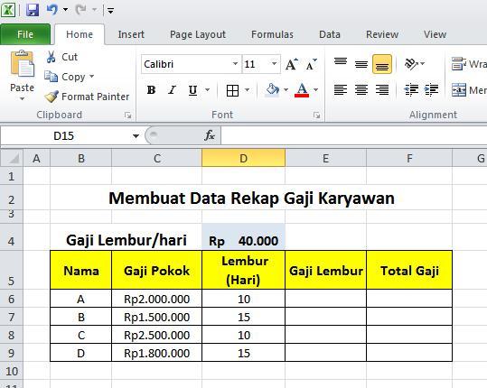 Detail Contoh Format Data Karyawan Excel Nomer 50