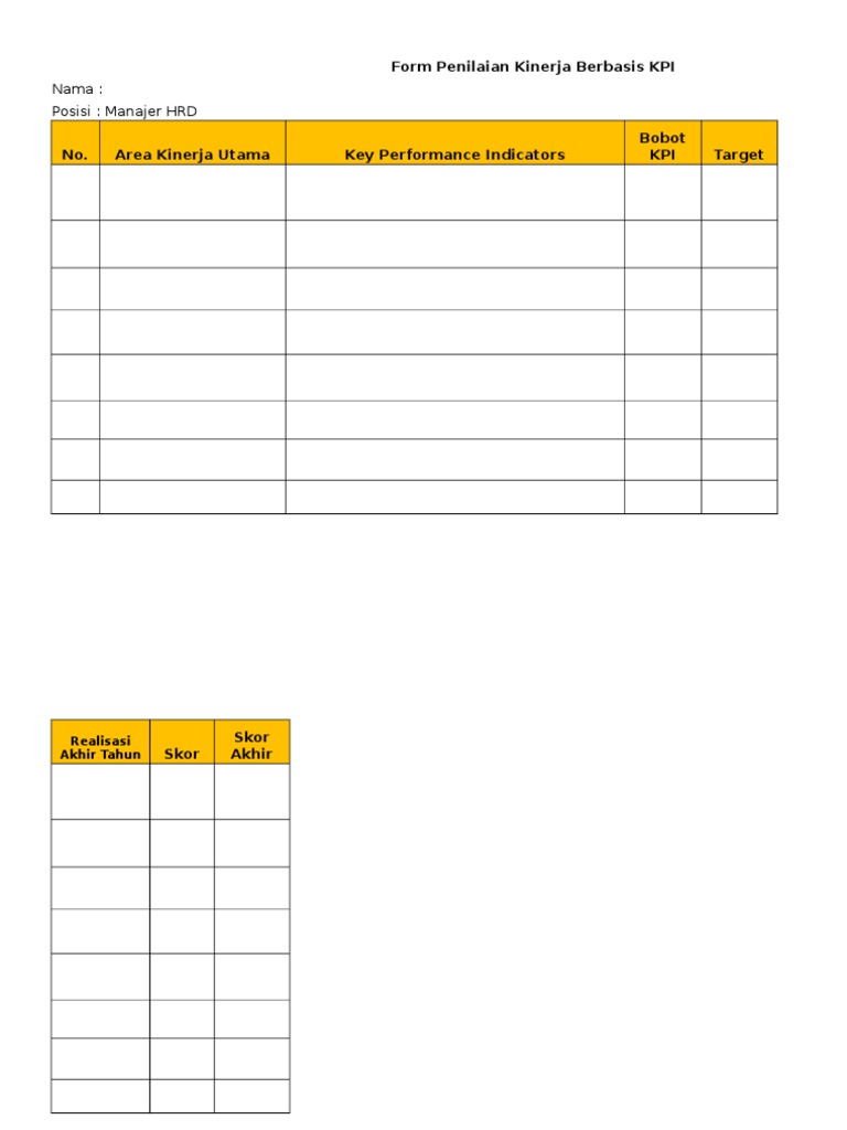 Detail Contoh Format Kpi Excel Nomer 7