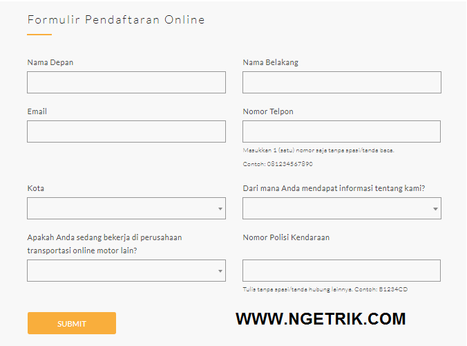 Detail Contoh Formulir Pendaftaran Online Nomer 31