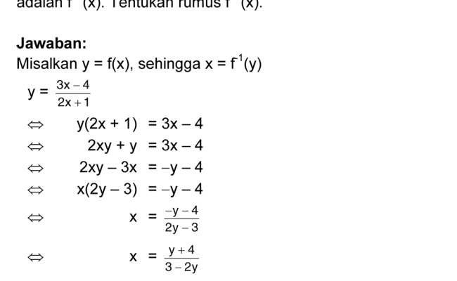 Detail Contoh Fungsi Invers Nomer 32