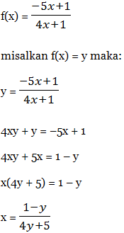 Detail Contoh Fungsi Invers Nomer 5