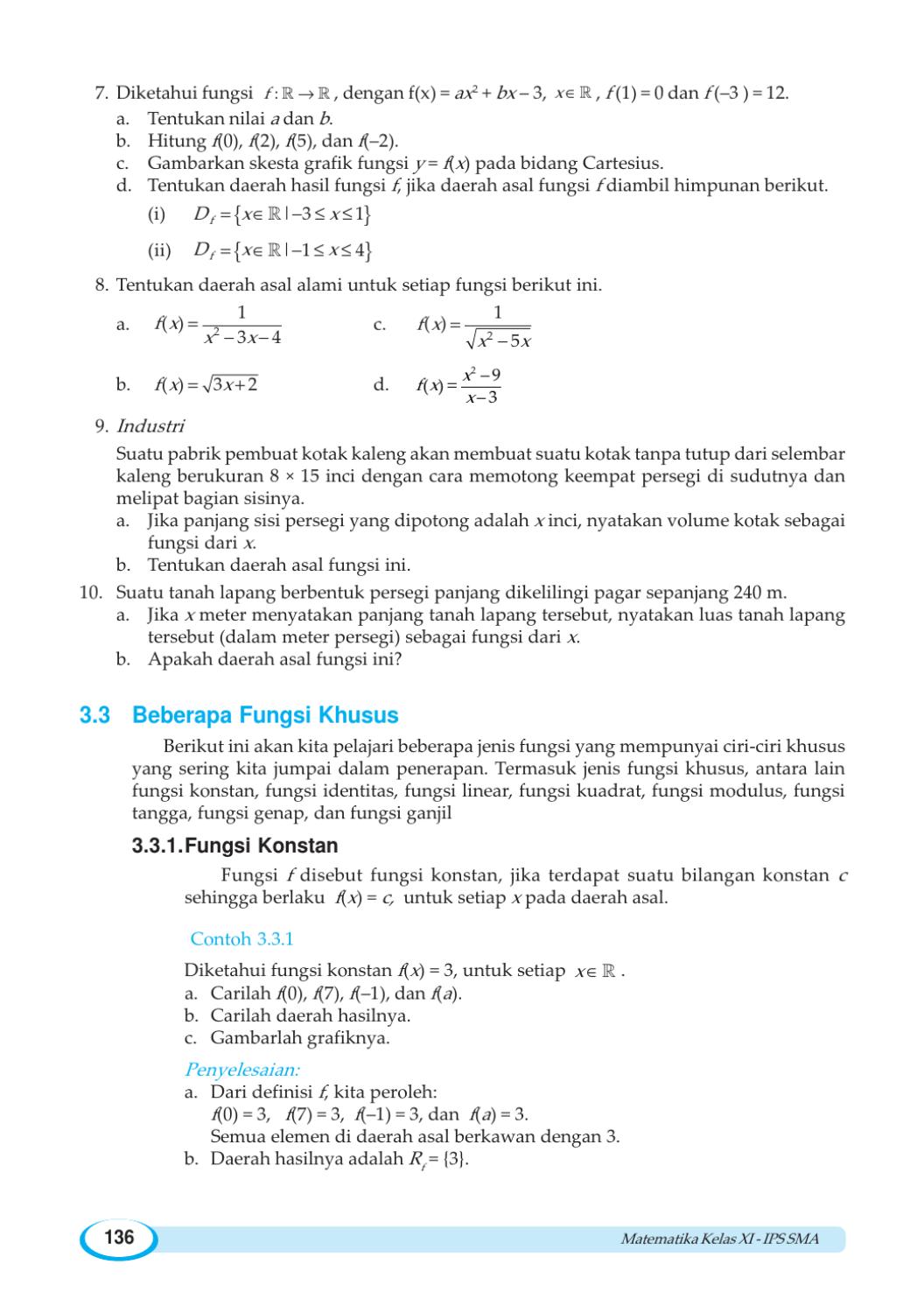 Detail Contoh Fungsi Konstan Nomer 45