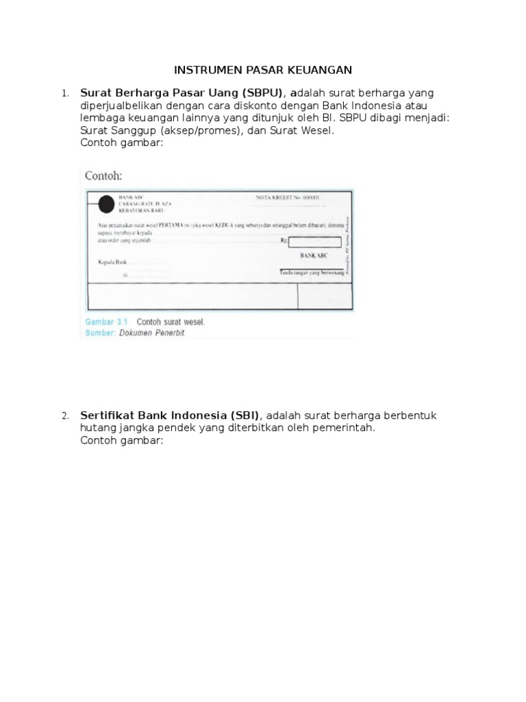 Detail Contoh Gambar Surat Berharga Pasar Uang Nomer 15