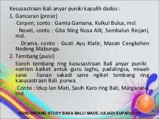 Detail Contoh Gancaran Bahasa Bali Nomer 6