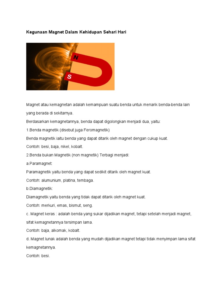 Detail Contoh Gaya Magnet Dalam Kehidupan Sehari Hari Nomer 26