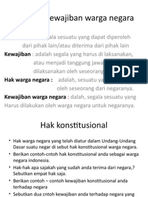 Detail Contoh Hak Konstitusional Nomer 4